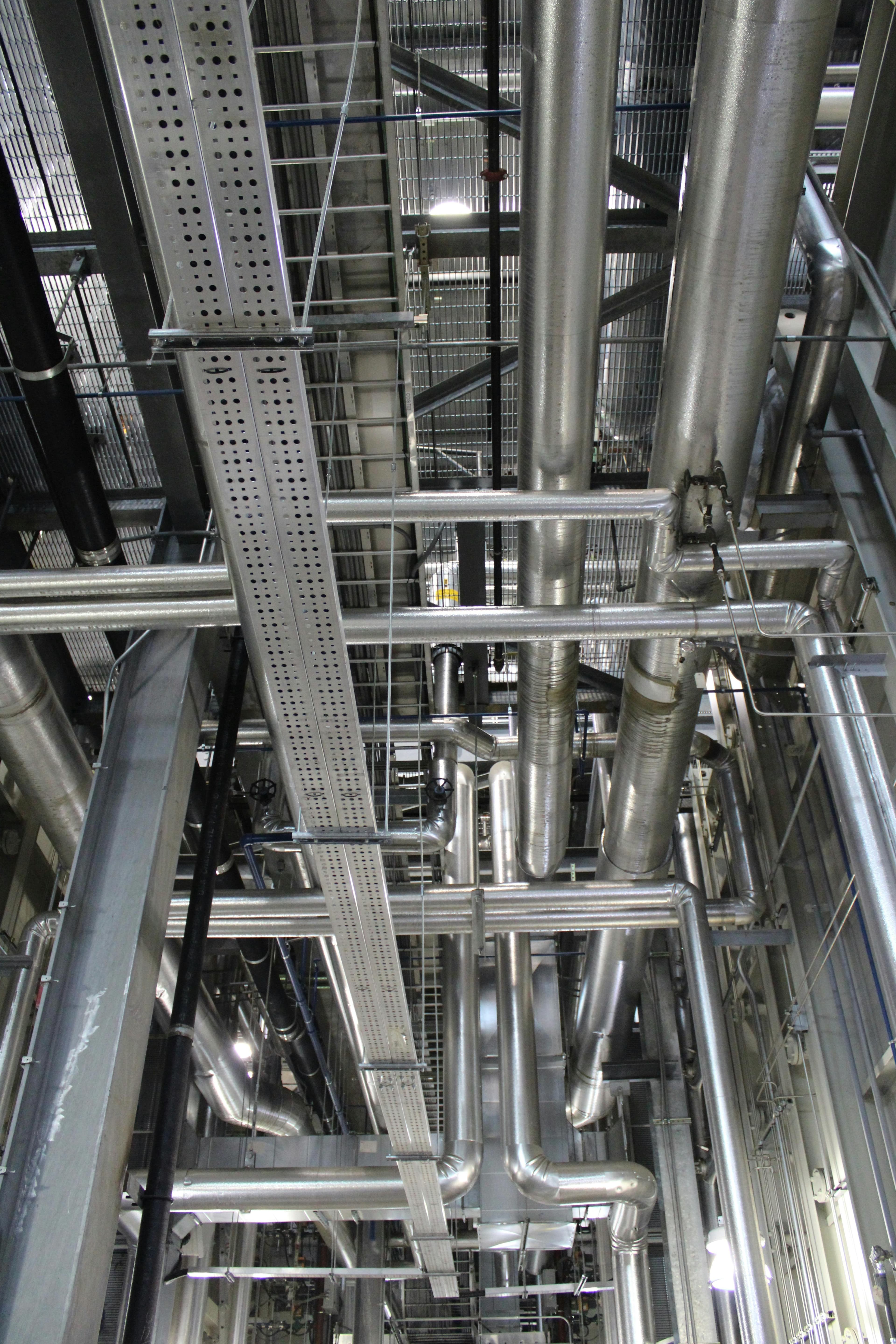 Modern HVAC system installation